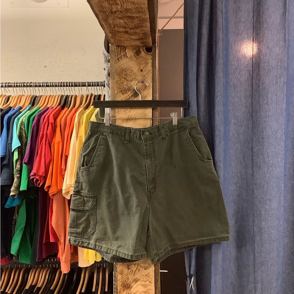 Vintage Men’s Green Cargo Shorts